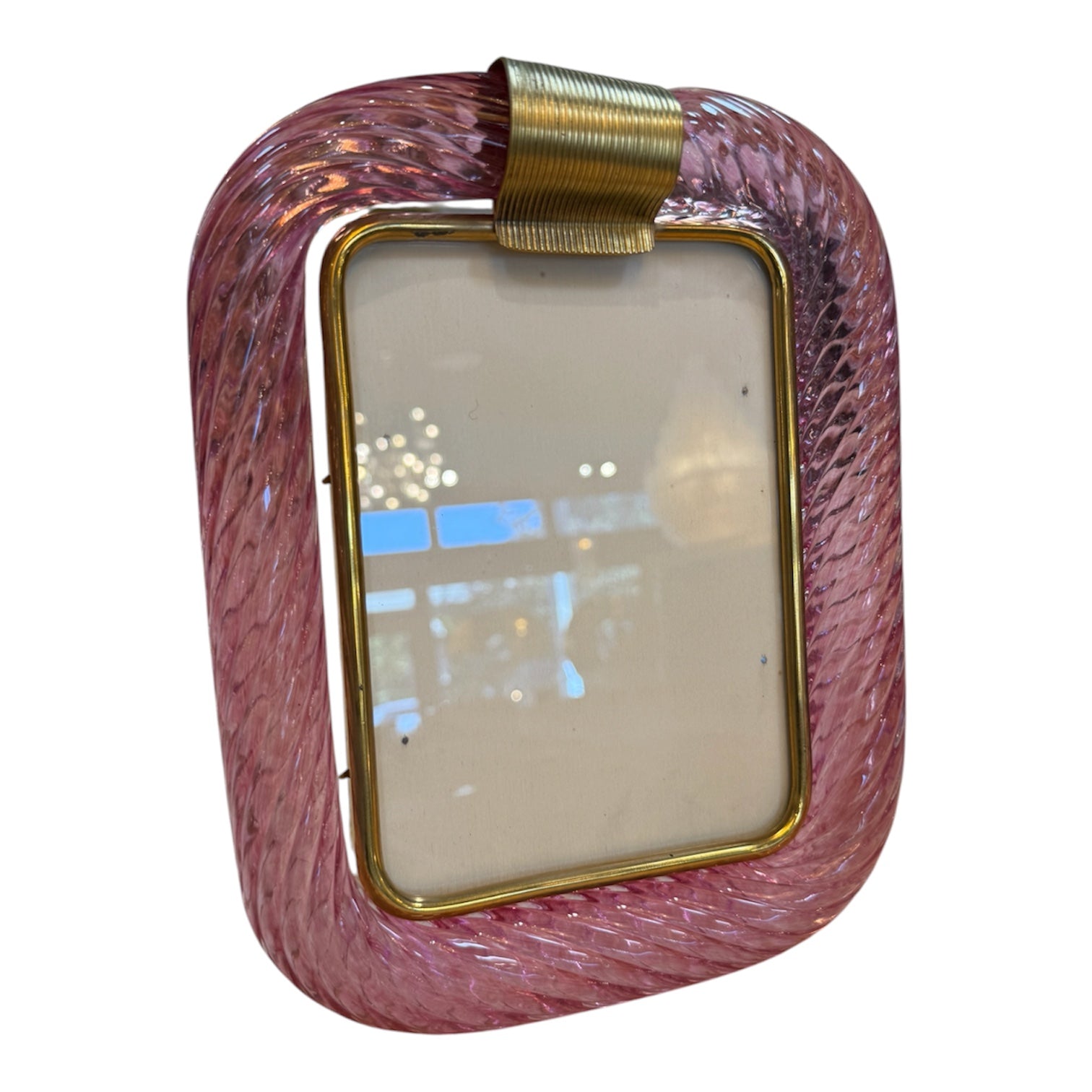 Pink Murano Glass Picture Frame