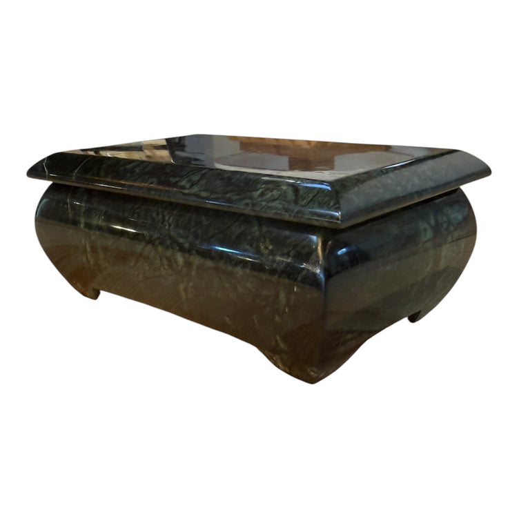 Sculptural Green Marble Box