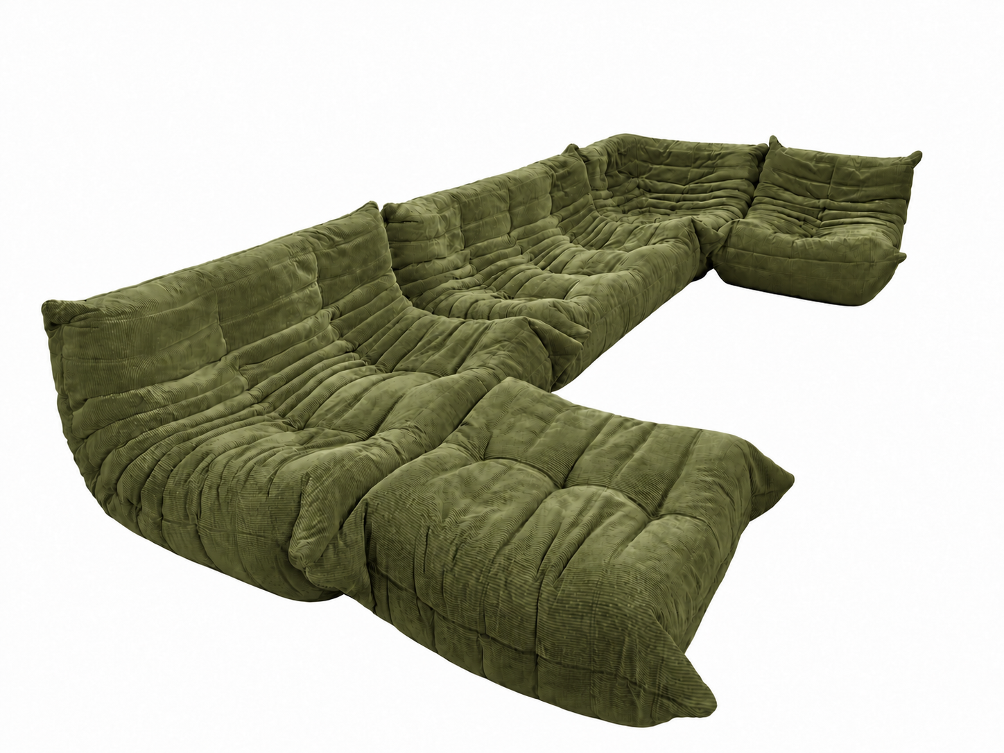 Set of 5 Togo Modular Sofa by Michel Ducaroy for Ligne Roset, 1970s