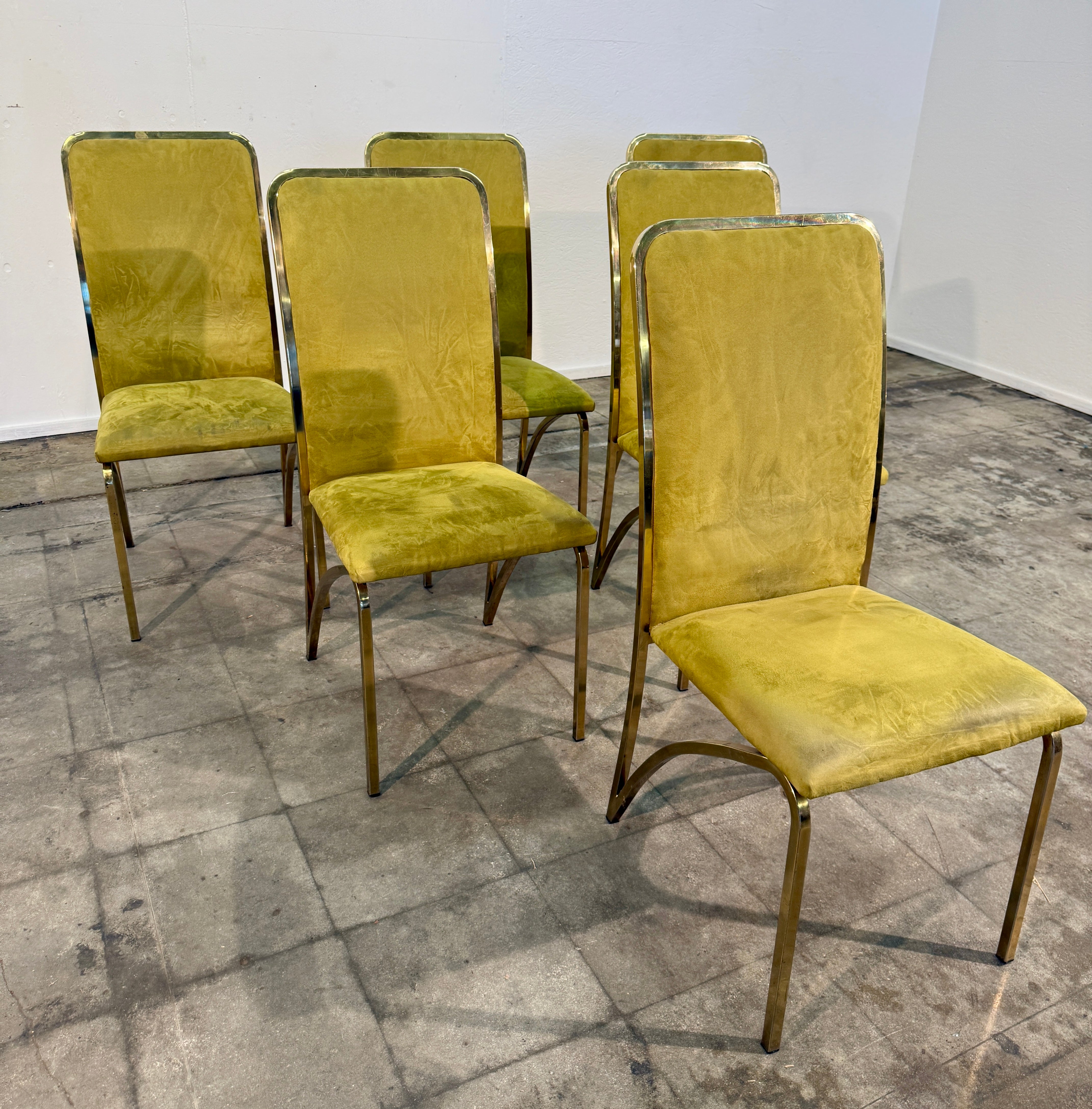 Set of Six Dining Chairs, attributed to Romeo Rega, Italy, 1970s