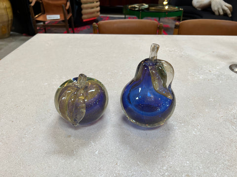 Pair of 2 Italian Decorative Murano " Fruit" Object 1960