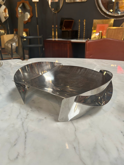 Modern Sculptural Stainless Steel Tray