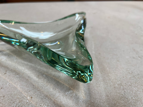 Vintage Italian Crystal Ashtray By Fontana Arte 1960s