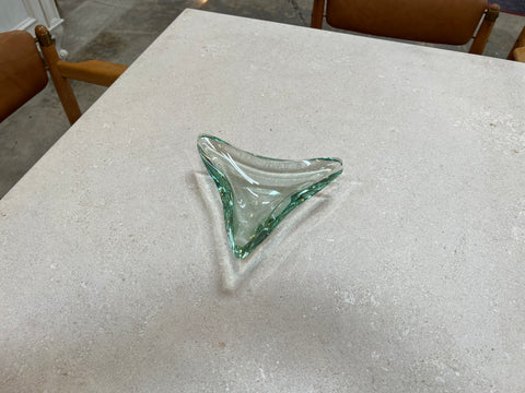 Vintage Italian Crystal Ashtray By Fontana Arte 1960s