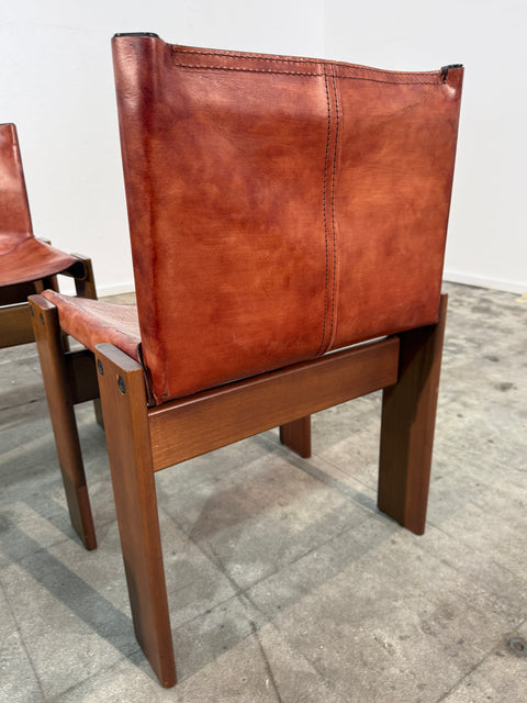 Set of 4 “Monk” Chairs by Afra & Tobia Scarpa, Italy, 1973