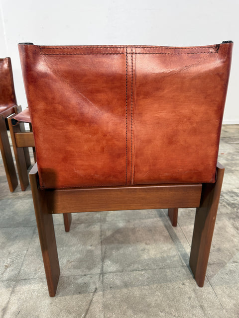 Set of 4 “Monk” Chairs by Afra & Tobia Scarpa, Italy, 1973