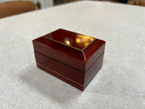 Vintage Italian Small Red Decorative Box 1980