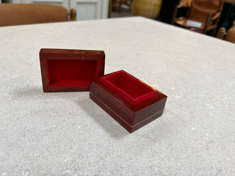 Vintage Italian Small Red Decorative Box 1980
