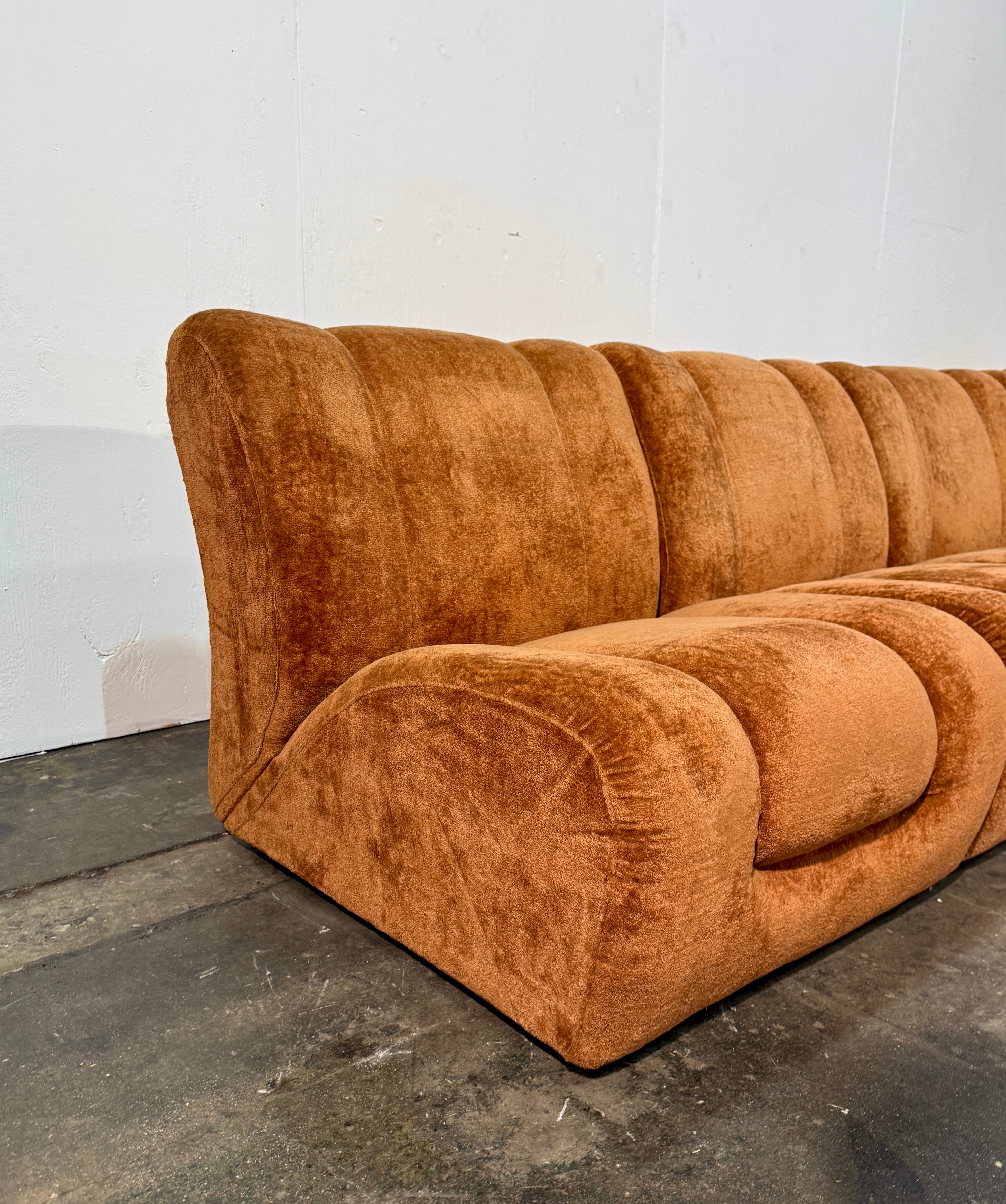 Italian Modular Sofa By Claudio Vagnoni, Five-Seat Configuration, 1970s