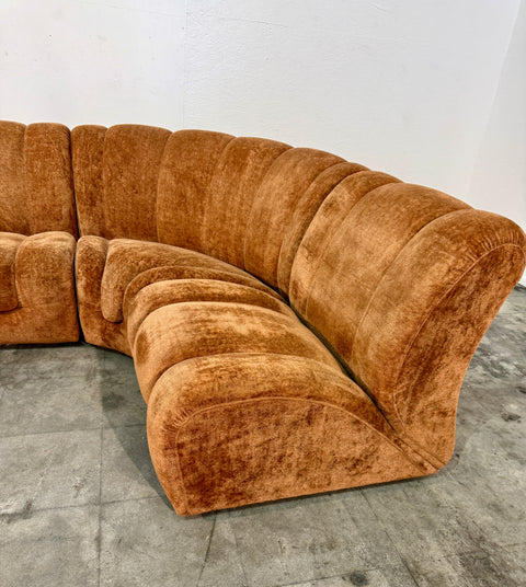 Italian Modular Sofa By Claudio Vagnoni, Five-Seat Configuration, 1970s