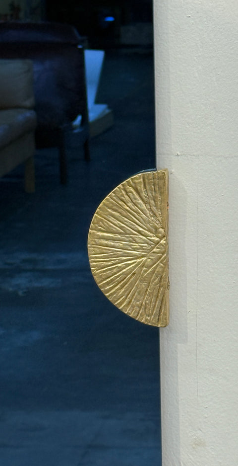 Blue Glass Wall Mirror by Angelo Brotto, Italy, 1970s