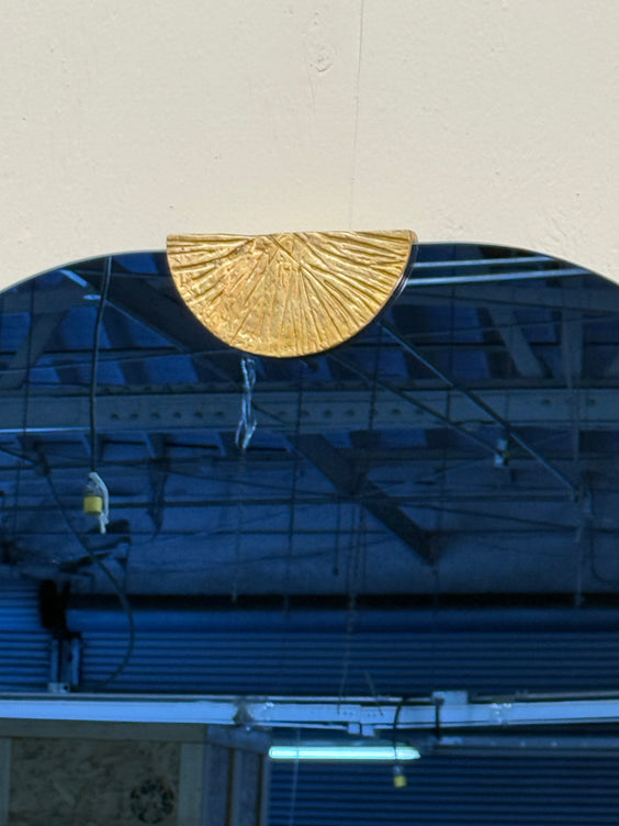 Blue Glass Wall Mirror by Angelo Brotto, Italy, 1970s