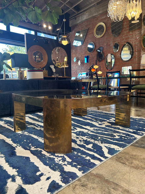 Italian Mid-Century Modern Brass Coffee Table