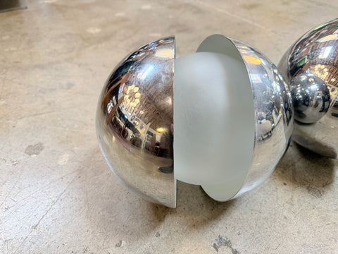 Pair of “Diaframma” Sconces by Fontana Arte, Italy, 1960s