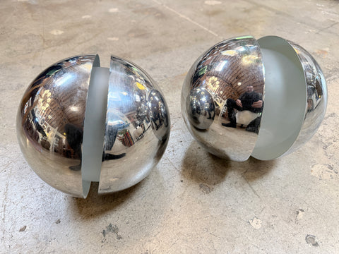 Pair of “Diaframma” Sconces by Fontana Arte, Italy, 1960s