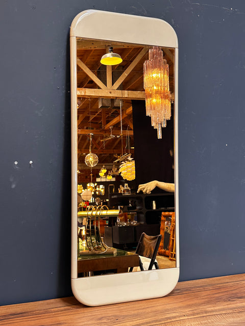 Mid Century Italian Smoked Wall Mirror 1980s