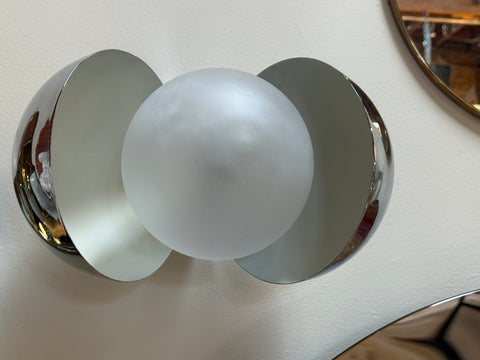 Pair of “Diaframma” Sconces by Fontana Arte, Italy, 1960s