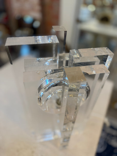 Table Lamp in Acrylic by Sandro Petti for Maison Jansen, 1970