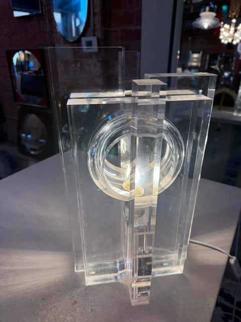 Table Lamp in Acrylic by Sandro Petti for Maison Jansen, 1970