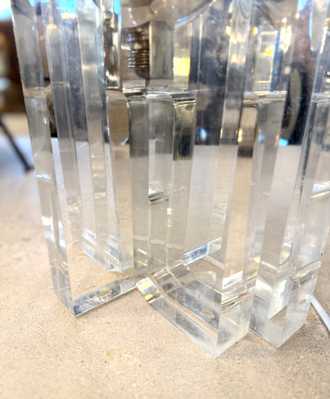 Table Lamp in Acrylic by Sandro Petti for Maison Jansen, 1970