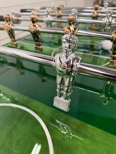 Vintage Lucite & Crystal Glass Foosball Table, Italy, 1970s