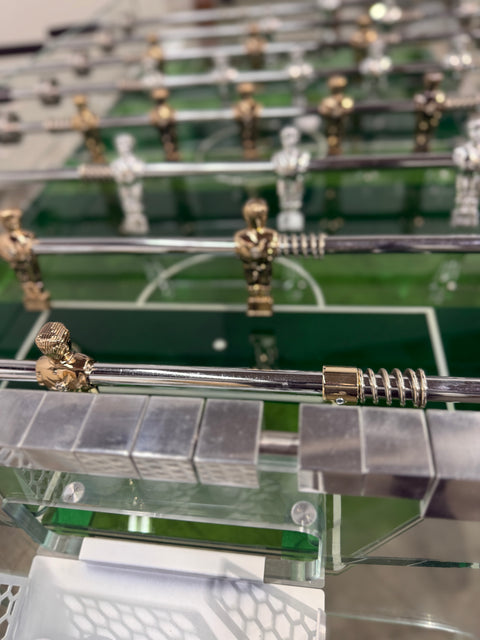 Vintage Lucite & Crystal Glass Foosball Table, Italy, 1970s