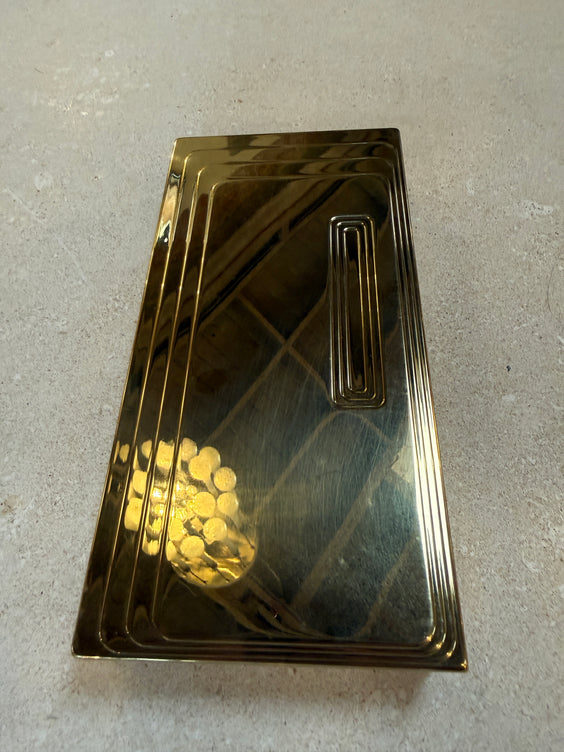 Vintage Brass Rectangular Lidded Box