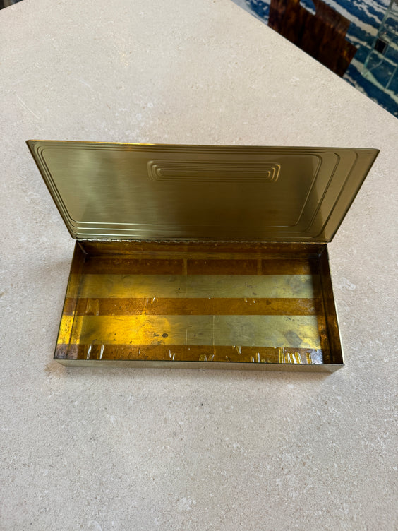 Vintage Brass Rectangular Lidded Box