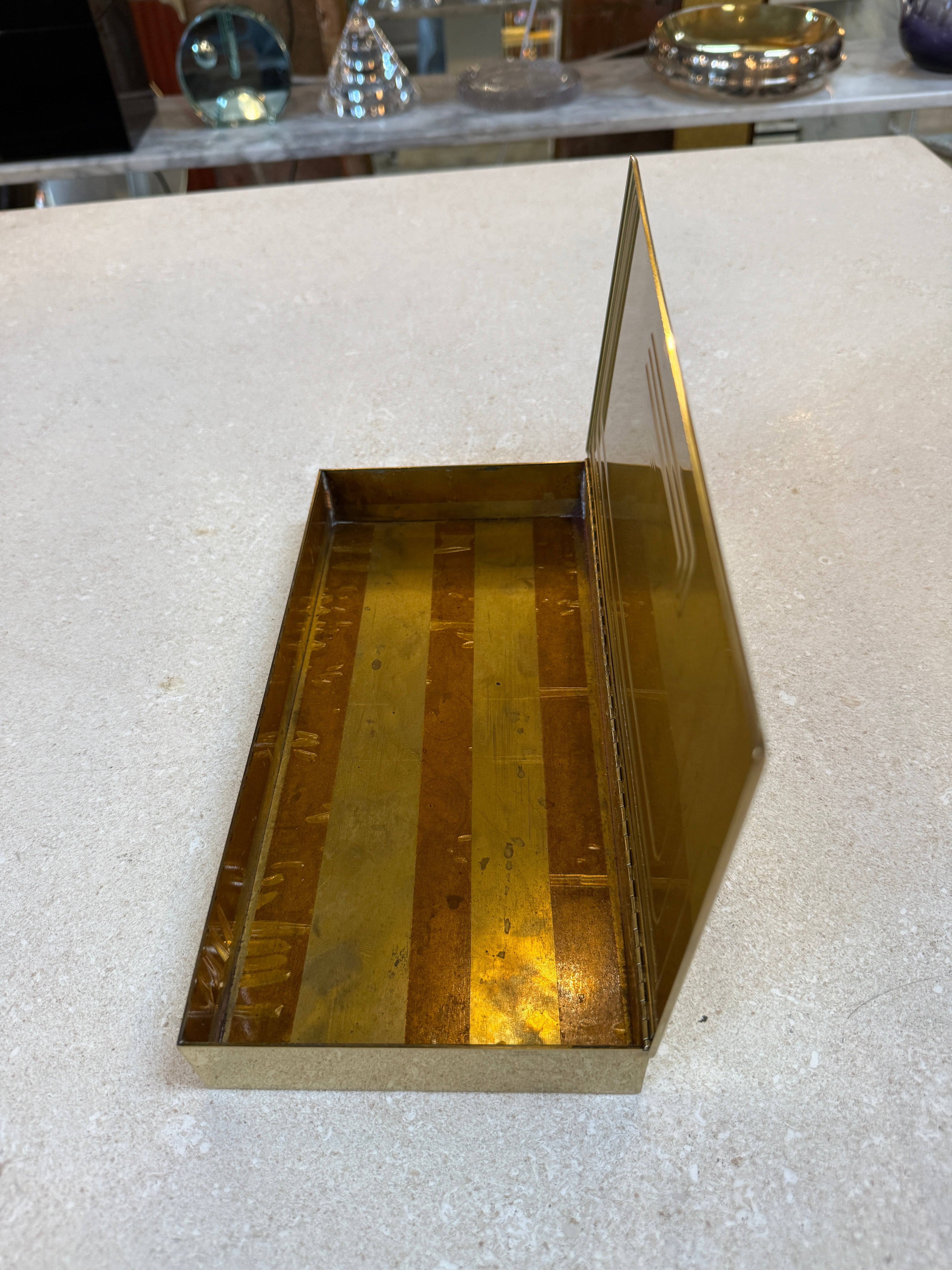 Vintage Brass Rectangular Lidded Box