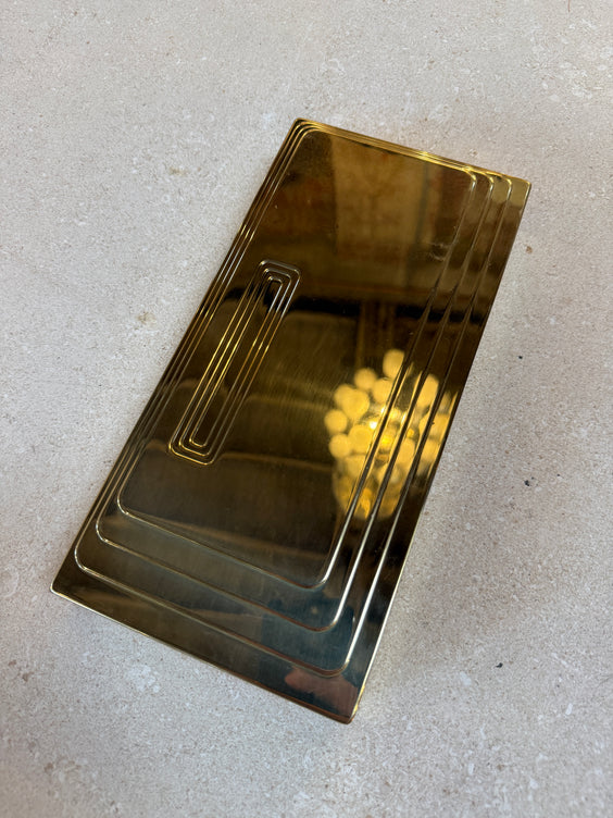 Vintage Brass Rectangular Lidded Box