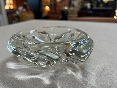 Vintage Decorative Small Glass Shell Bowl 1960s