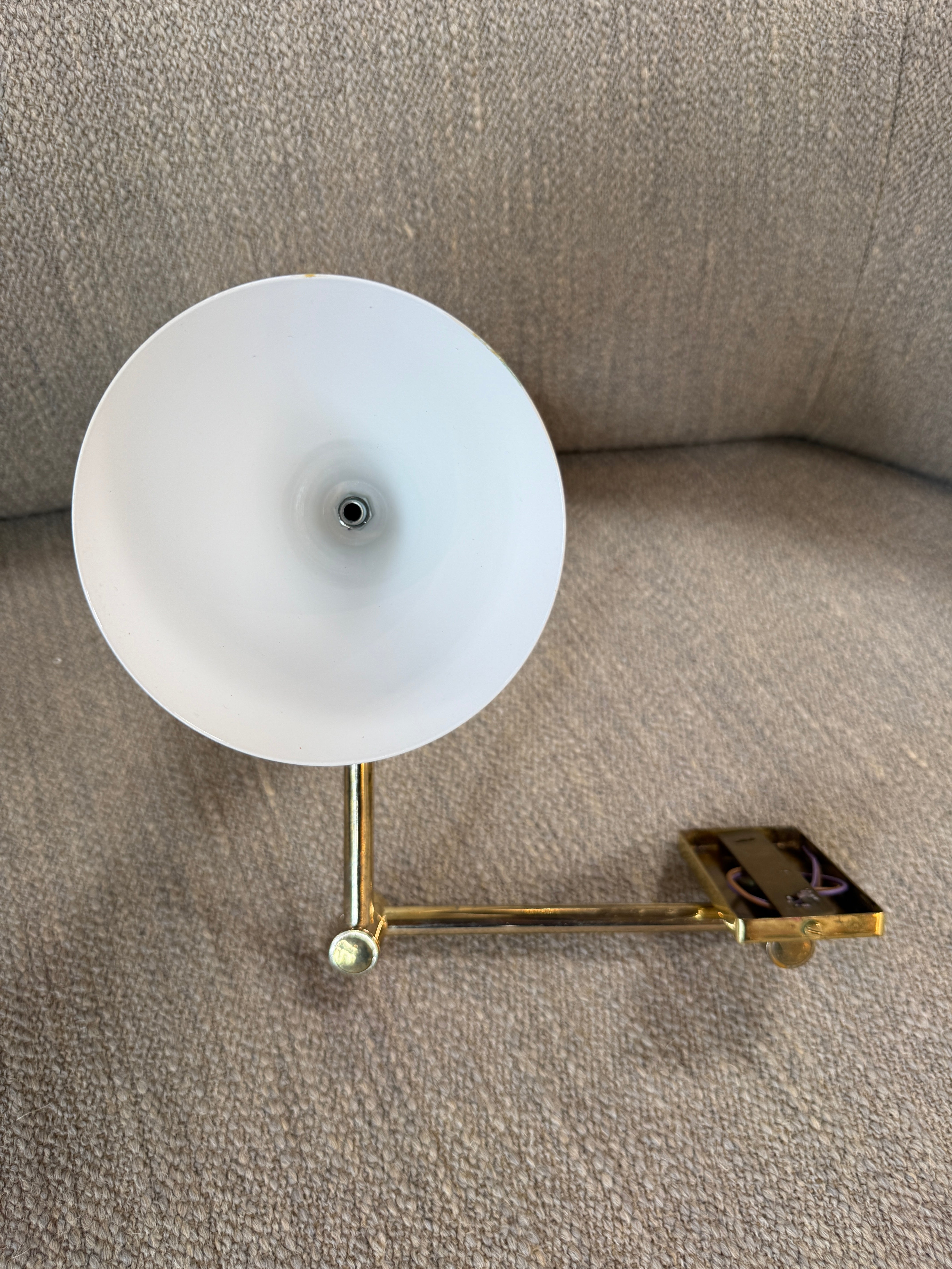 Pair of Mid-Century Modern Brass Double Cone Wall Sconces