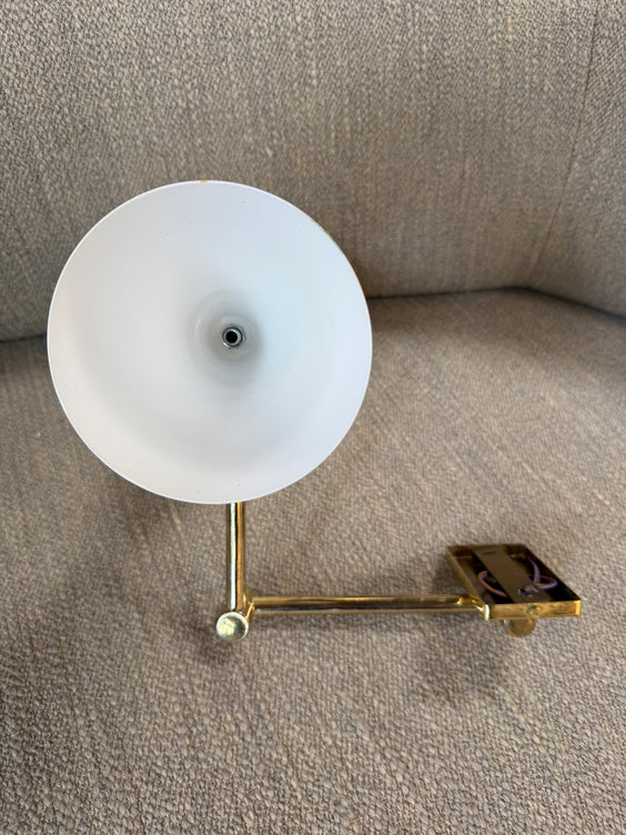 Pair of Mid-Century Modern Brass Double Cone Wall Sconces