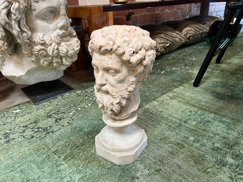 Mid Century Roman Marcus Aurelius Head Sculpture 1950s