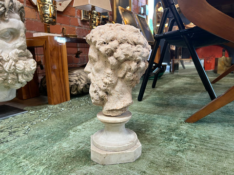 Mid Century Roman Marcus Aurelius Head Sculpture 1950s