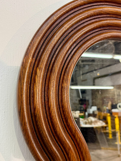 Large Mid-Century Modern Wave-Frame Mirror