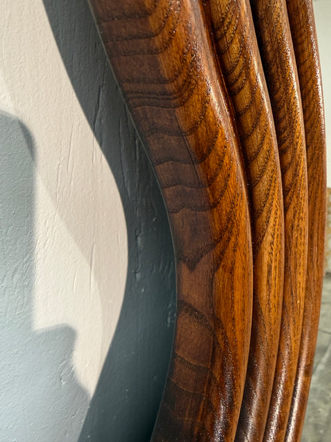 Large Mid-Century Modern Wave-Frame Mirror