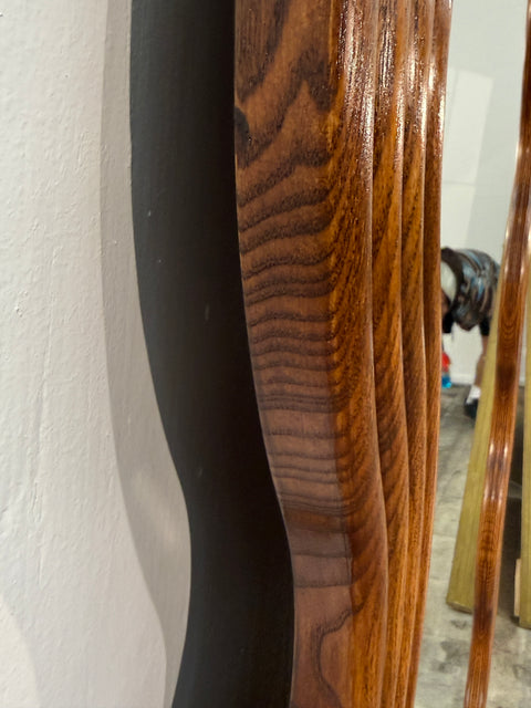 Large Mid-Century Modern Wave-Frame Mirror