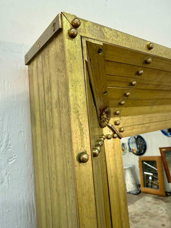 Large Brass Mirror, 20th Century