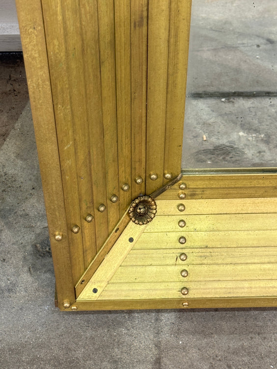 Large Brass Mirror, 20th Century