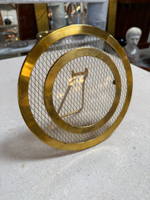 Vintage Brass & Glass Mesh Photo Frame