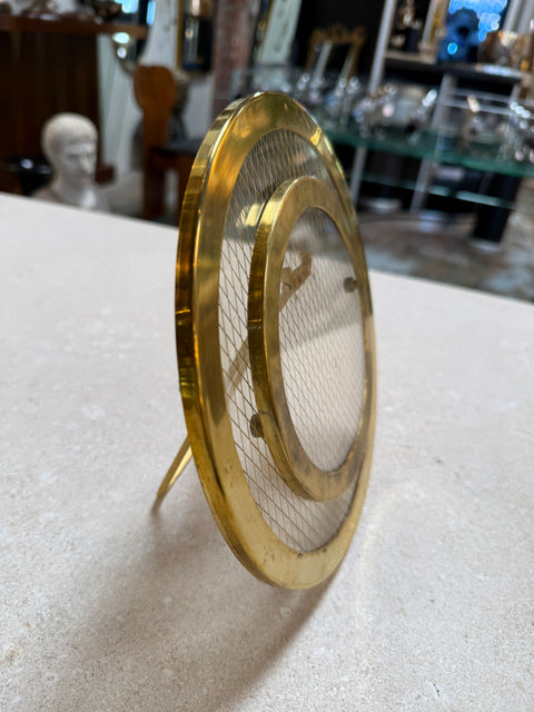 Vintage Brass & Glass Mesh Photo Frame