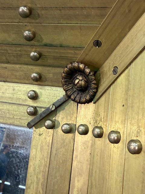 Large Brass Mirror, 20th Century