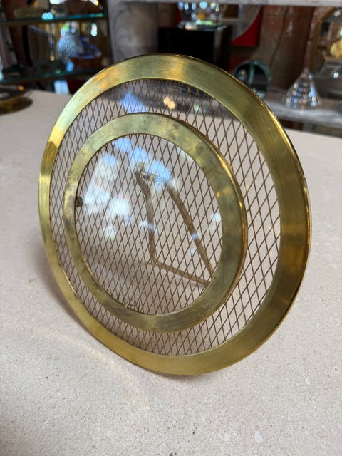 Vintage Brass & Glass Mesh Photo Frame