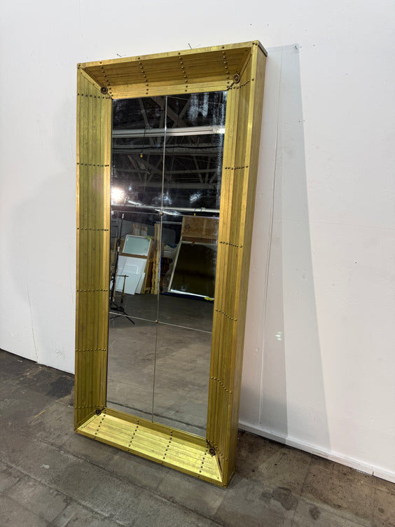 Large Brass Mirror, 20th Century