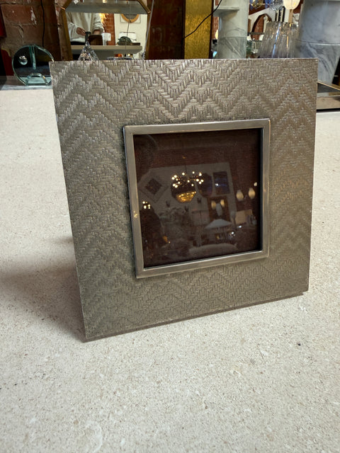 Vintage Silver-Tone Textured Picture Frame