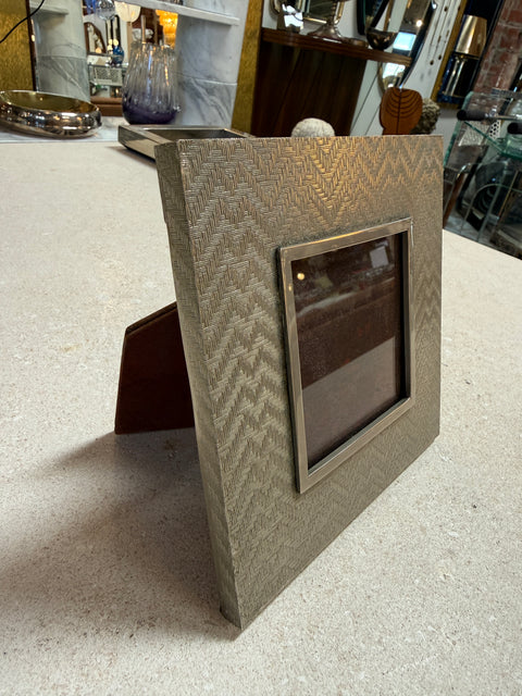 Vintage Silver-Tone Textured Picture Frame