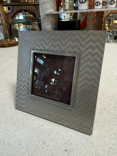 Vintage Silver-Tone Textured Picture Frame