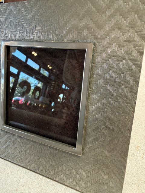 Vintage Silver-Tone Textured Picture Frame