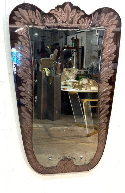 Wall Mirror by Pietro Chiesa for Fontana Arte, Italy, 1940s